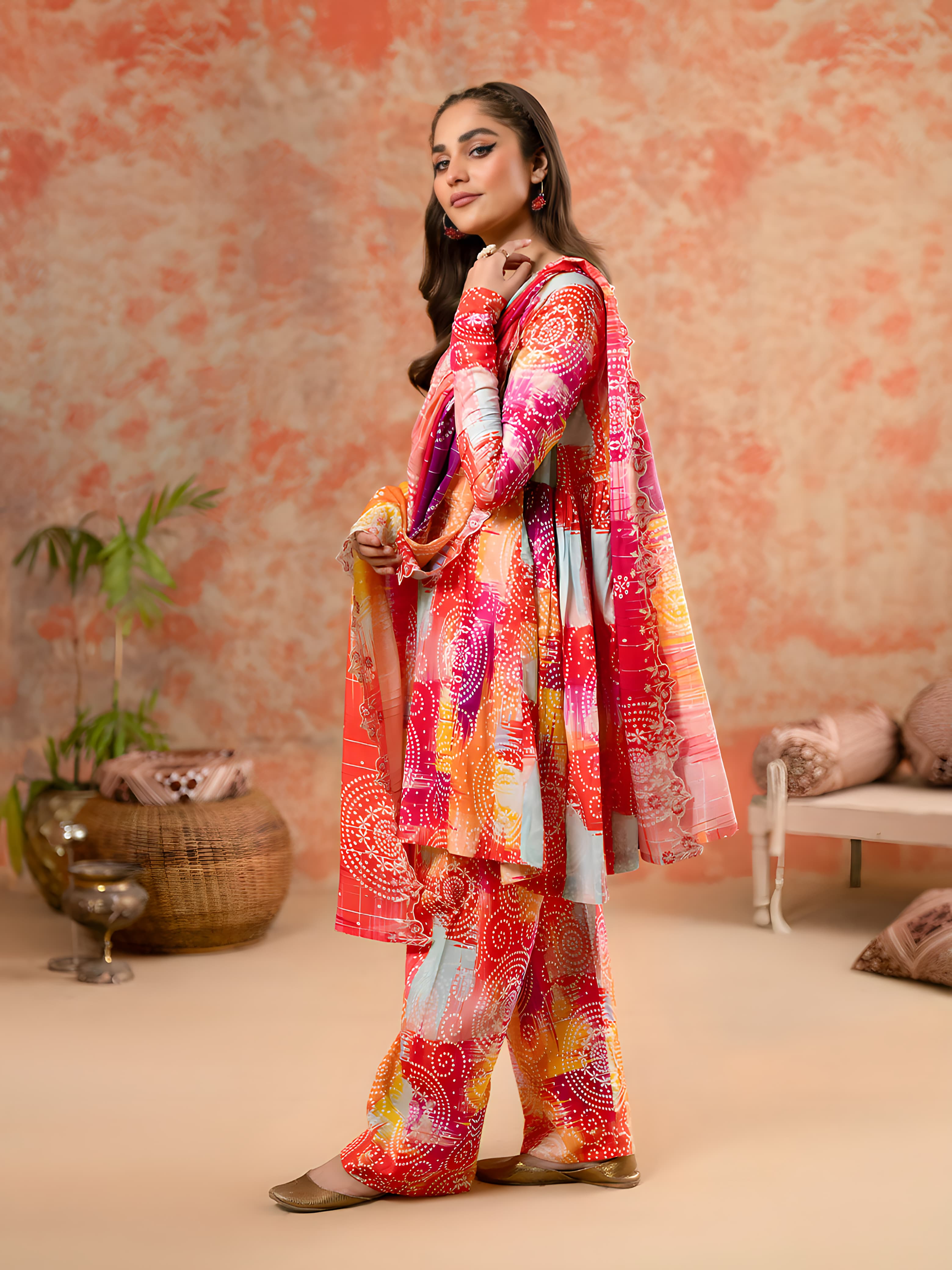 Charizma's All-Over Digital Printed Lawn: 3-Piece Unstitched Elegance