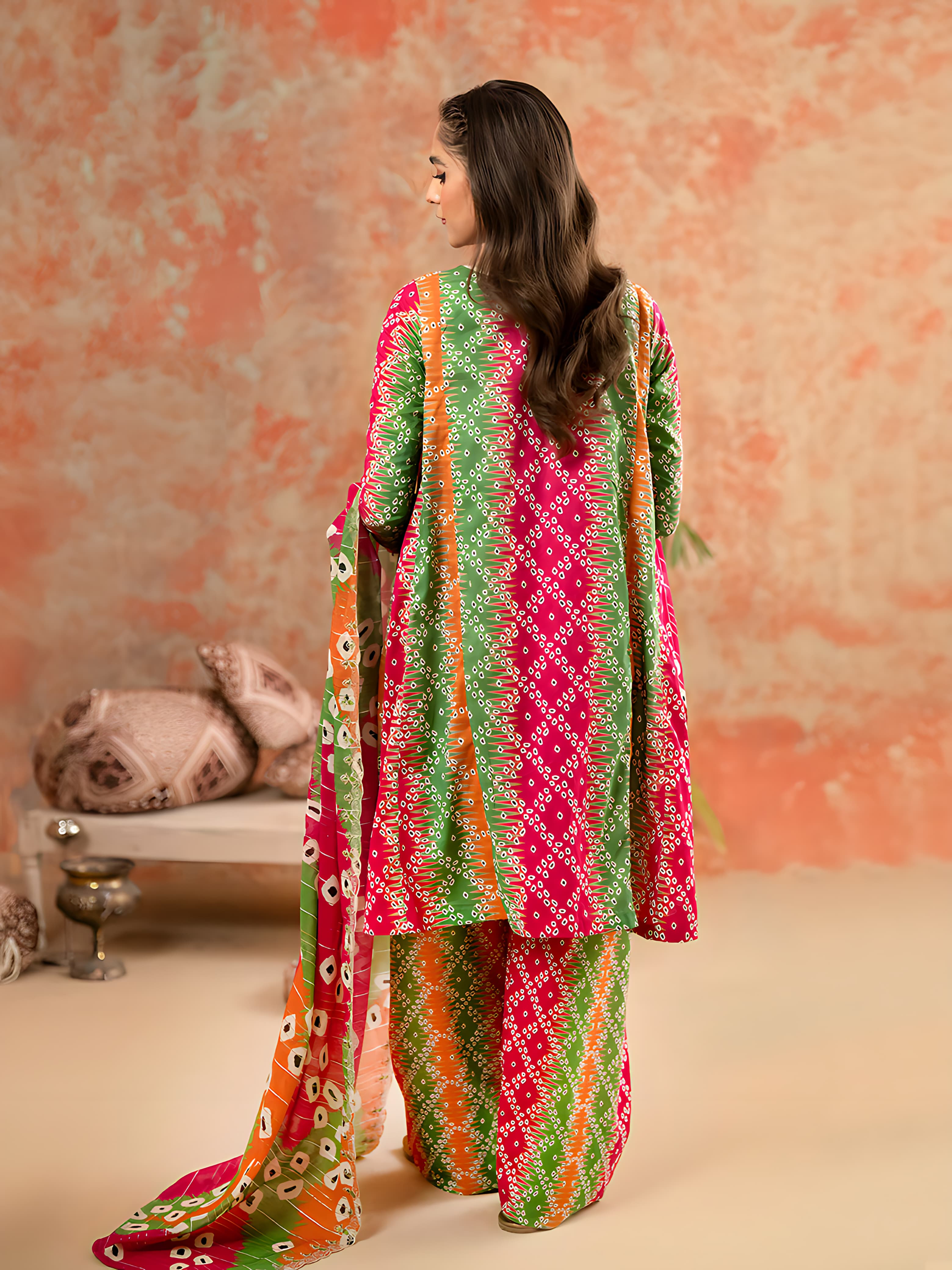 Charizma's All-Over Digital Printed Lawn: 3-Piece Unstitched Elegance