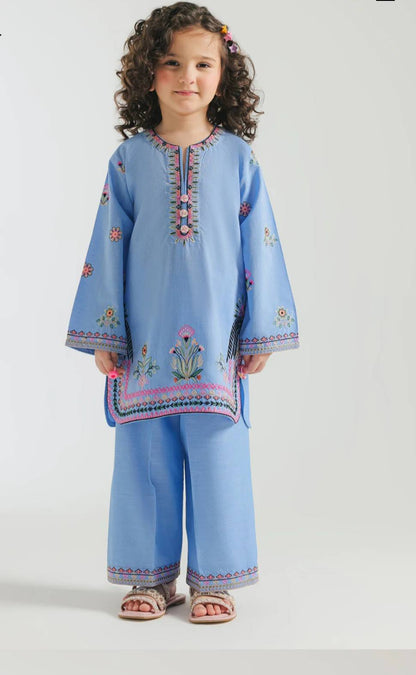 KB Kids Summer Lawn Unstitched – 2-Piece Embroidered Outfit