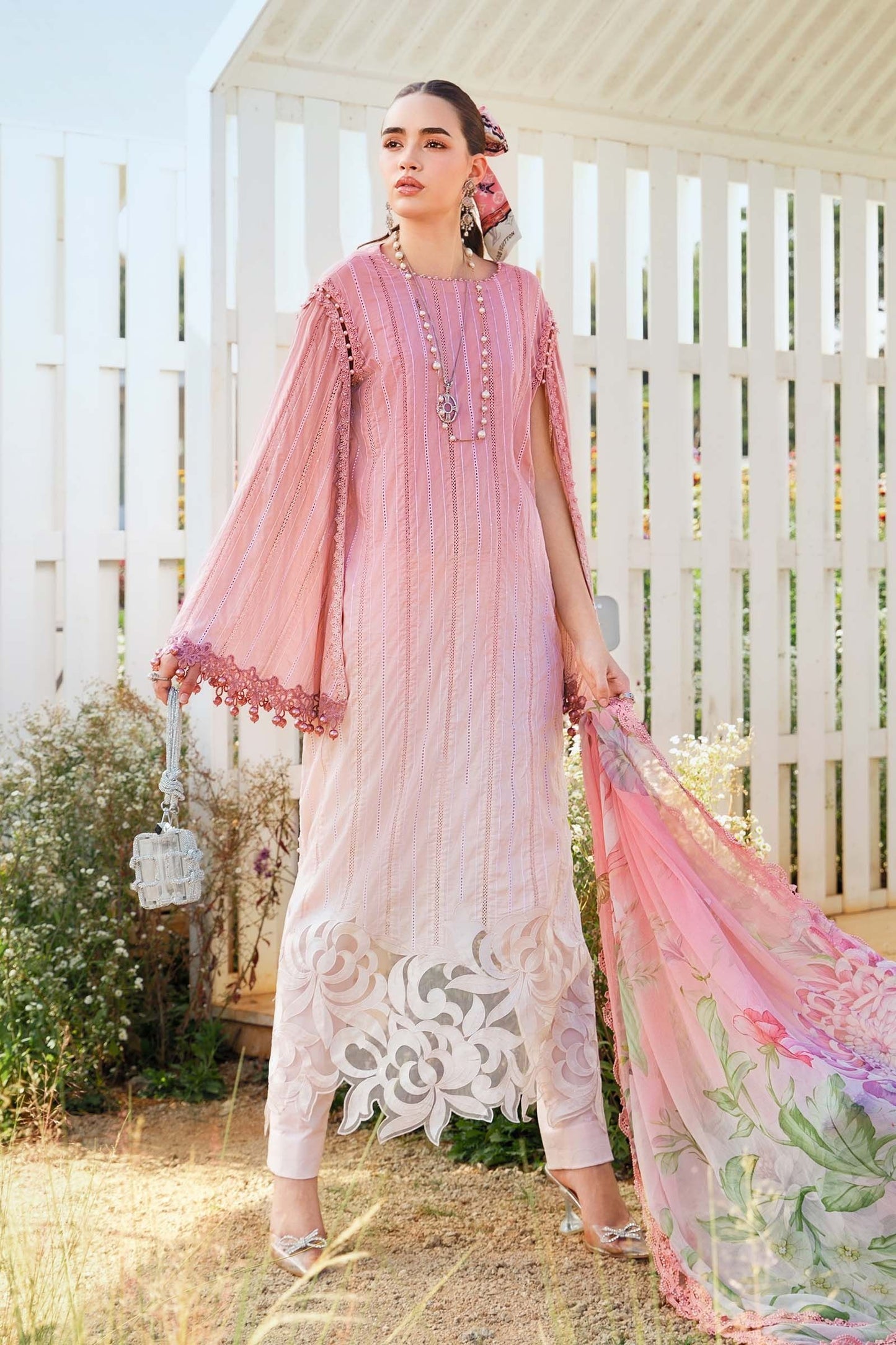 Digital Lawn 3-Piece Print Set with Bana Dora Voile Dupatta
