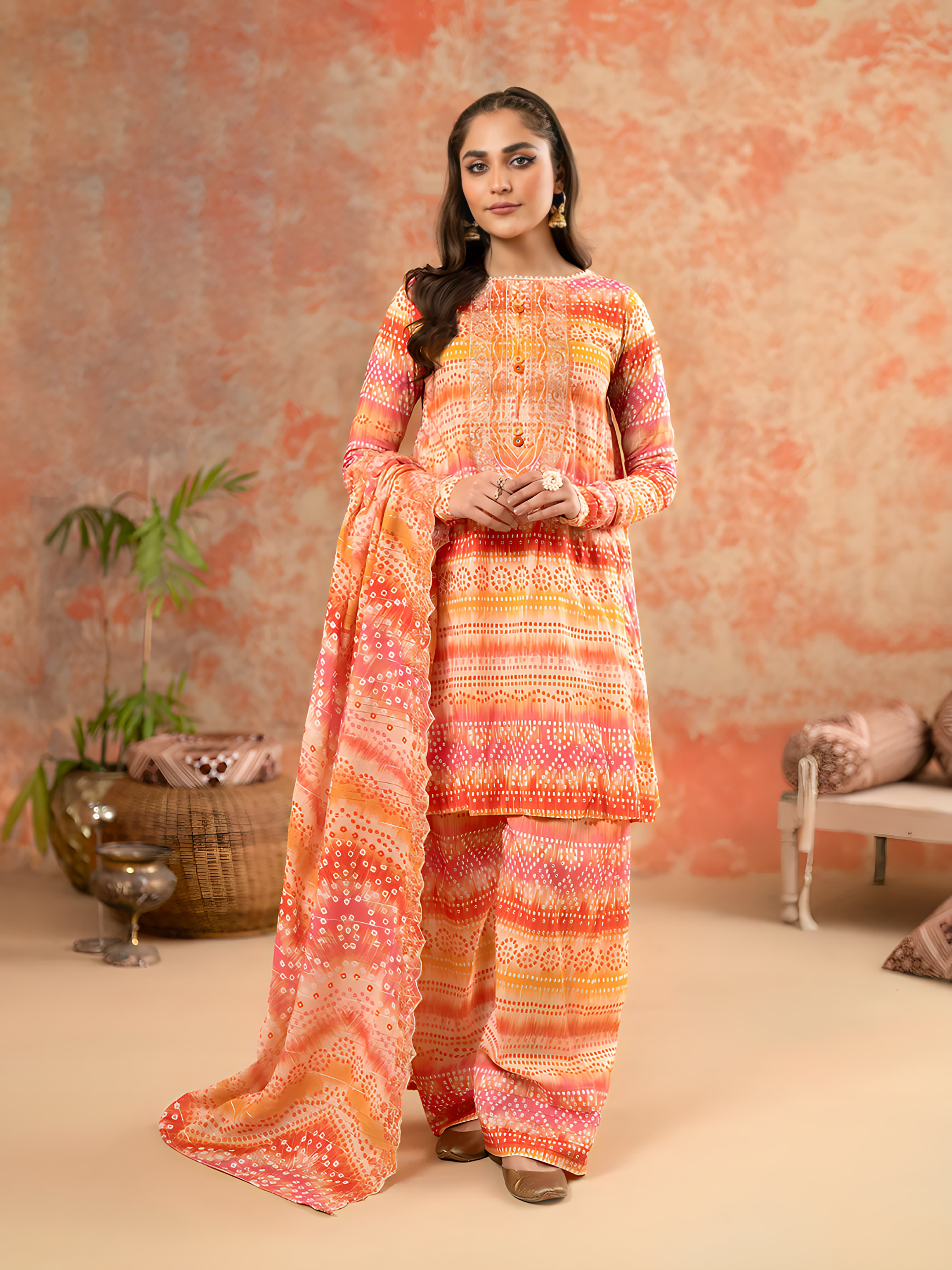 Charizma's All-Over Digital Printed Lawn: 3-Piece Unstitched Elegance