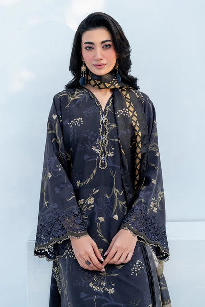 Digital Lawn 3-Piece Set – Bana Dora Prints with Voile Zari Dupatta