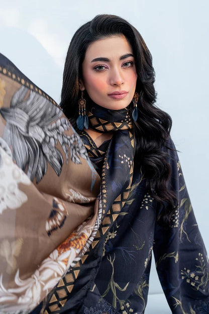 Digital Lawn 3-Piece Set – Bana Dora Prints with Voile Zari Dupatta