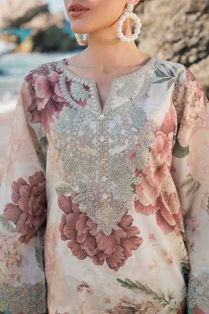 Digital Lawn 3-Piece Set – Bana Dora Prints with Voile Zari Dupatta