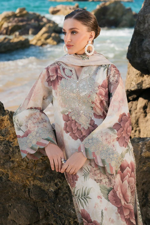 Digital Lawn 3-Piece Set – Bana Dora Prints with Voile Zari Dupatta