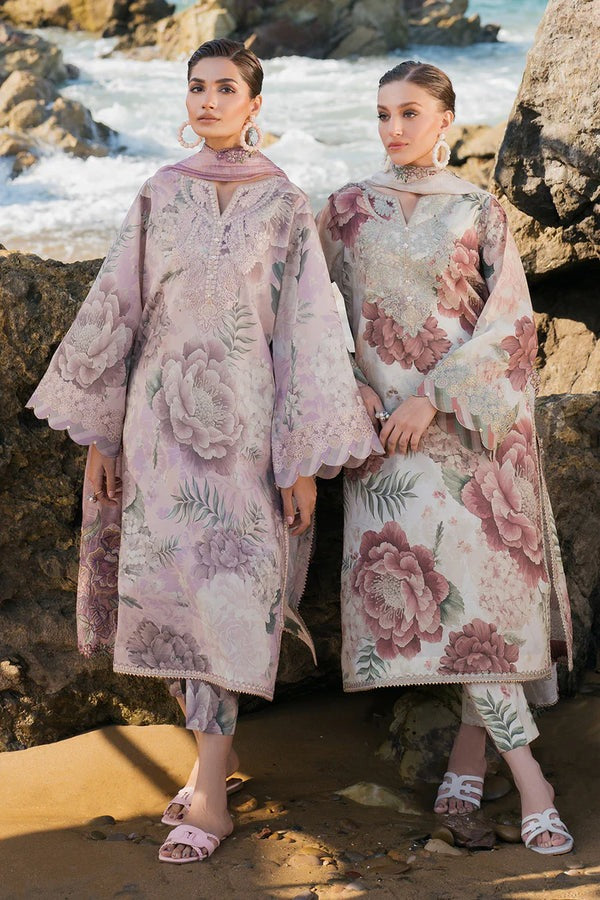 Digital Lawn 3-Piece Set – Bana Dora Prints with Voile Zari Dupatta