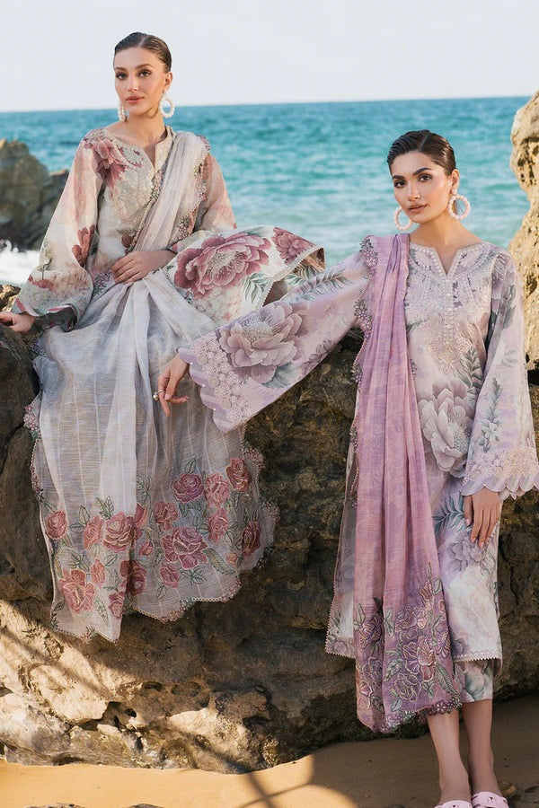 Digital Lawn 3-Piece Set – Bana Dora Prints with Voile Zari Dupatta