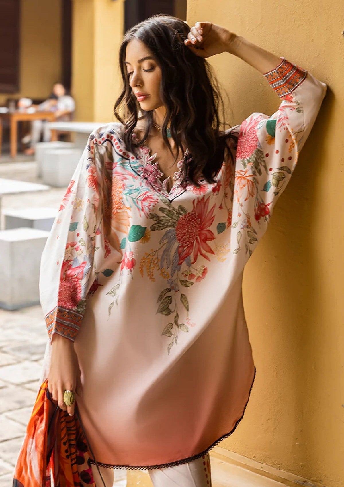 Digital Print Lawn 3-Piece Set – Bana Dora Voile Dupatta
