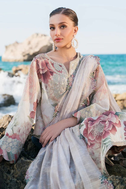 Digital Lawn 3-Piece Set – Bana Dora Prints with Voile Zari Dupatta
