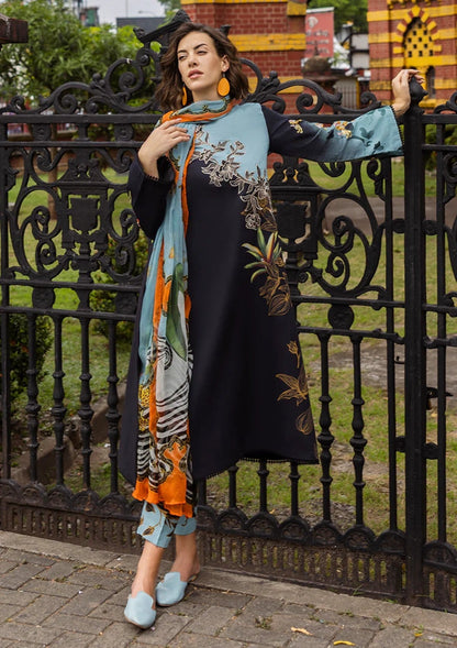 Digital Print Lawn 3-Piece Set – Bana Dora Voile Dupatta