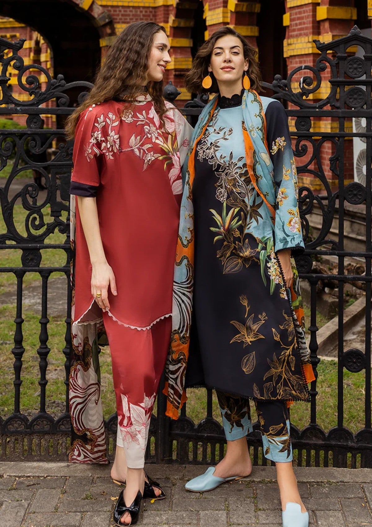 Digital Print Lawn 3-Piece Set – Bana Dora Voile Dupatta