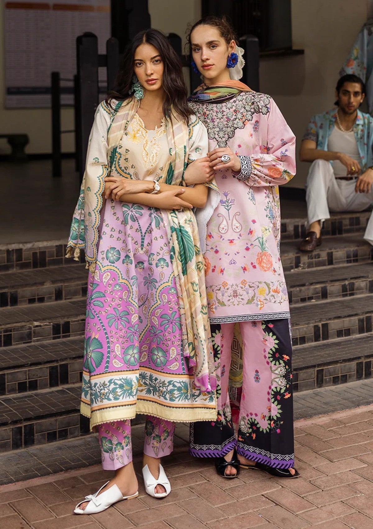 Digital Print Lawn 3-Piece Set – Bana Dora Voile Dupatta