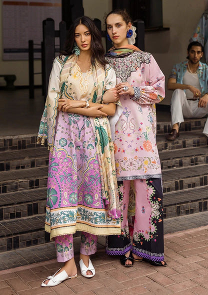 Digital Print Lawn 3-Piece Set – Bana Dora Voile Dupatta