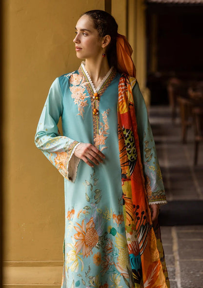 Digital Print Lawn 3-Piece Set – Bana Dora Voile Dupatta