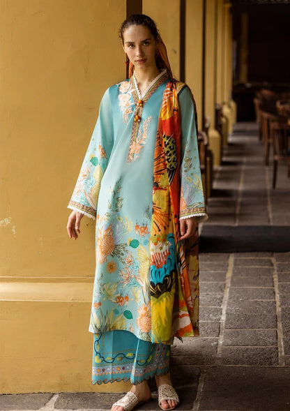 Digital Print Lawn 3-Piece Set – Bana Dora Voile Dupatta