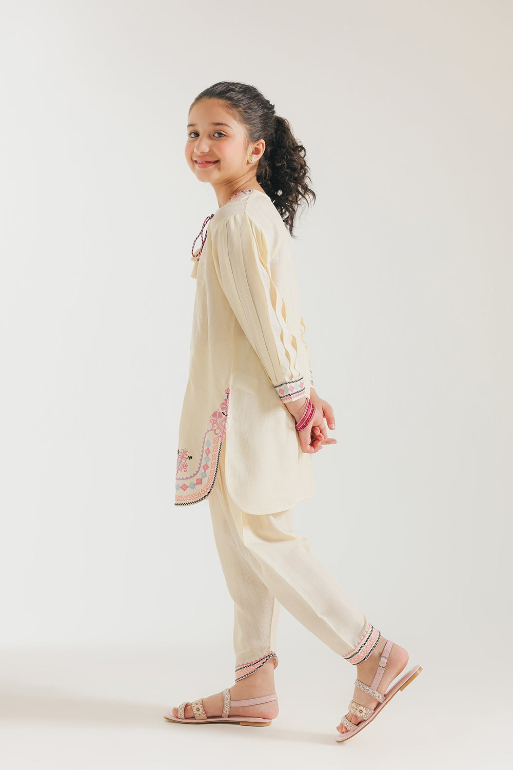 KW1 Kids Summer Lawn Unstitched – 2-Piece Embroidered Outfit
