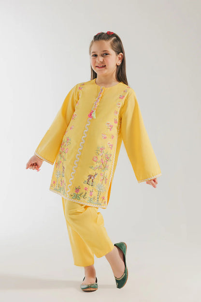 KY Kids Summer Lawn Unstitched – 2-Piece Embroidered Outfit