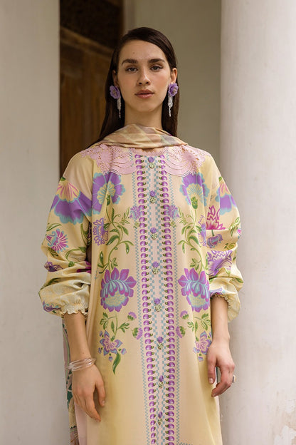 Digital Print Lawn 3-Piece Set – Bana Dora Voile Dupatta