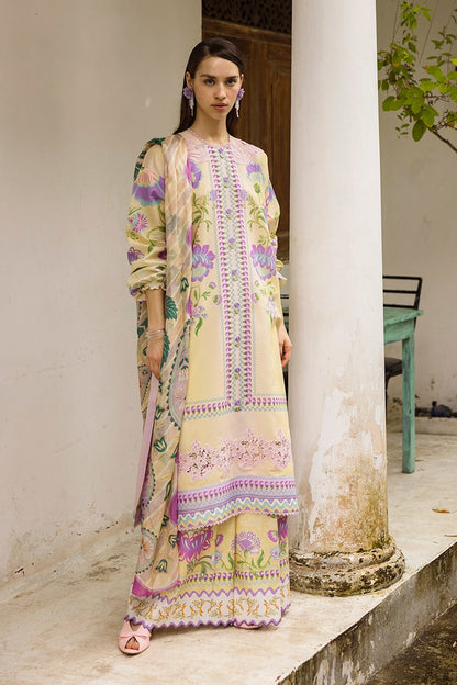 Digital Print Lawn 3-Piece Set – Bana Dora Voile Dupatta