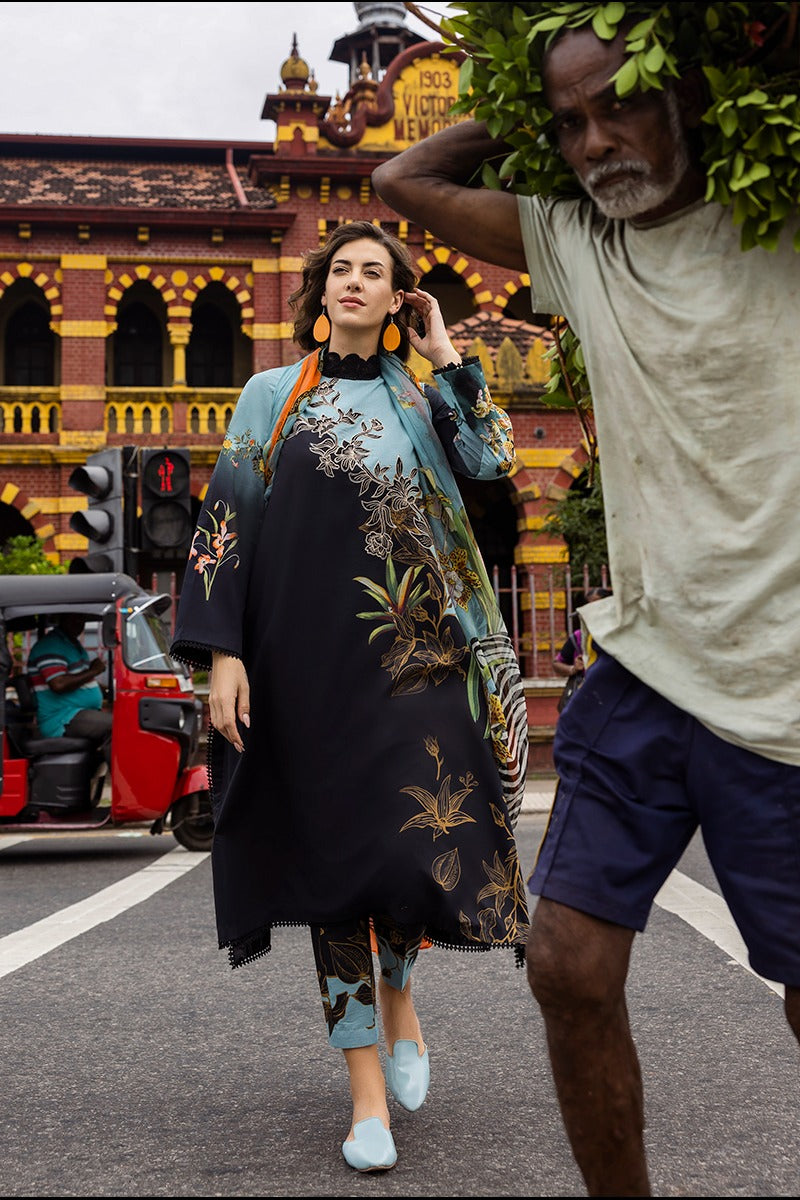 Digital Print Linen 3-Piece Set – Digital Print Linen Dupatta