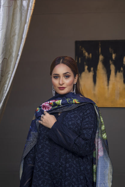 Dhanak: Stitched Sublimation 3 Piece Ensemble - Vibrant, Ready-to-Wear Fashion