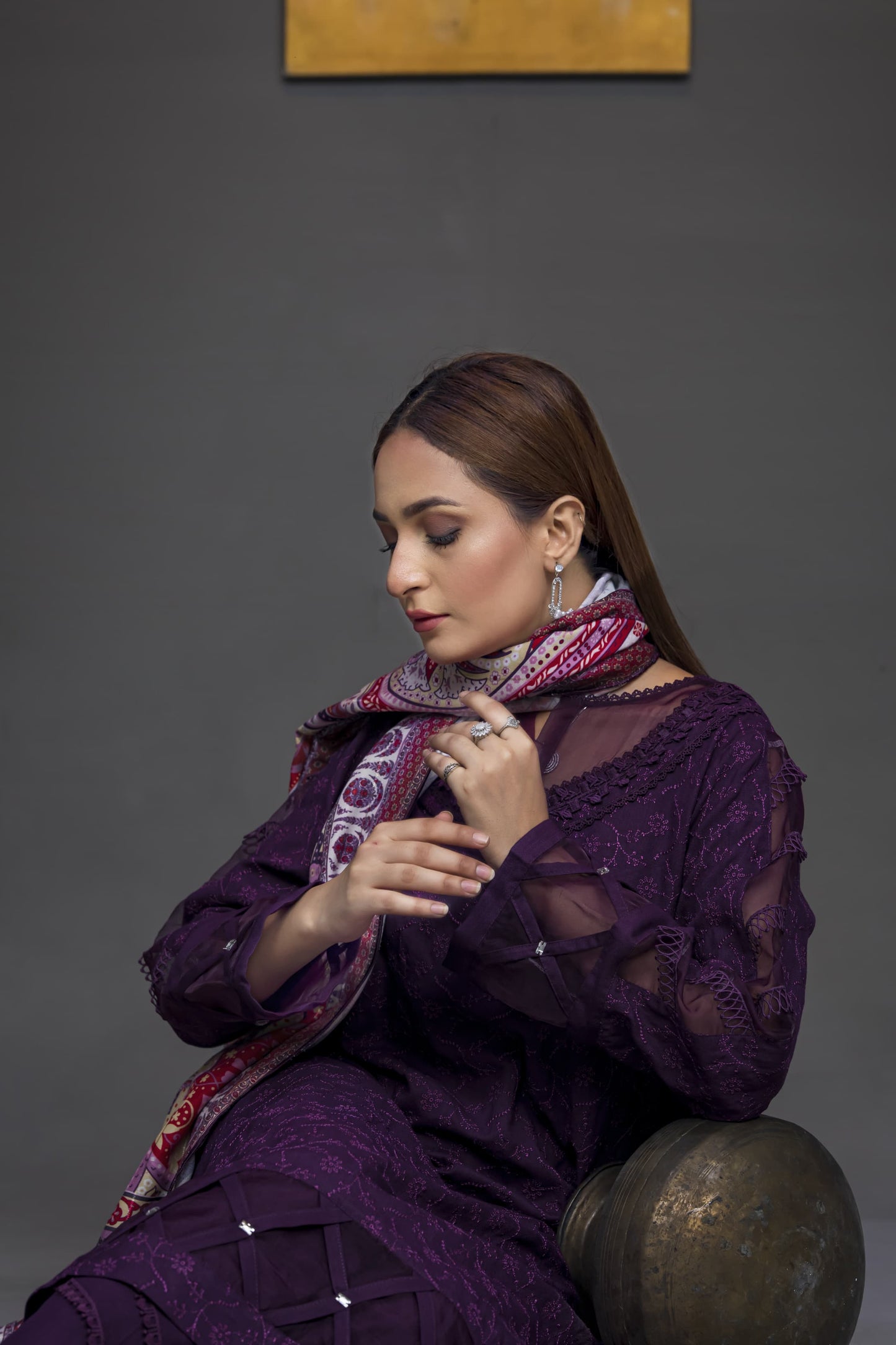 Dhanak: Stitched Sublimation 3 Piece Ensemble - Vibrant, Ready-to-Wear Fashion