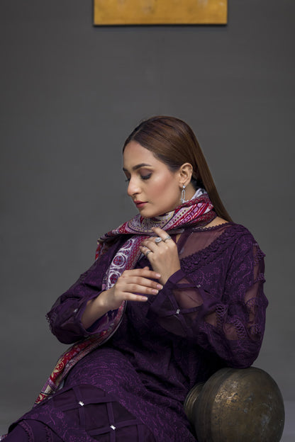 Dhanak: Stitched Sublimation 3 Piece Ensemble - Vibrant, Ready-to-Wear Fashion