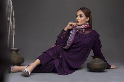 Dhanak: Stitched Sublimation 3 Piece Ensemble - Vibrant, Ready-to-Wear Fashion