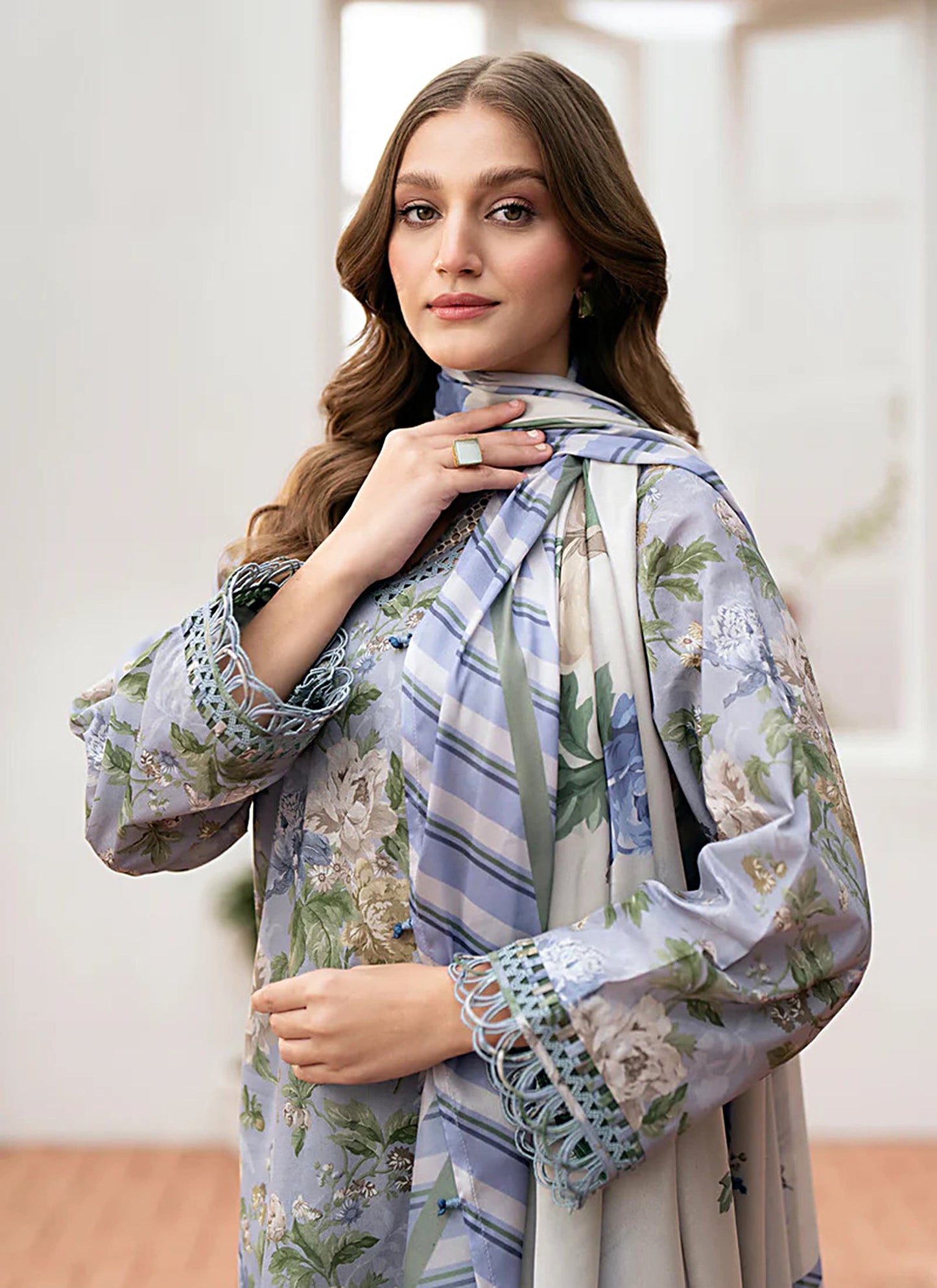 Digital Print Linen Allover 3 Piece