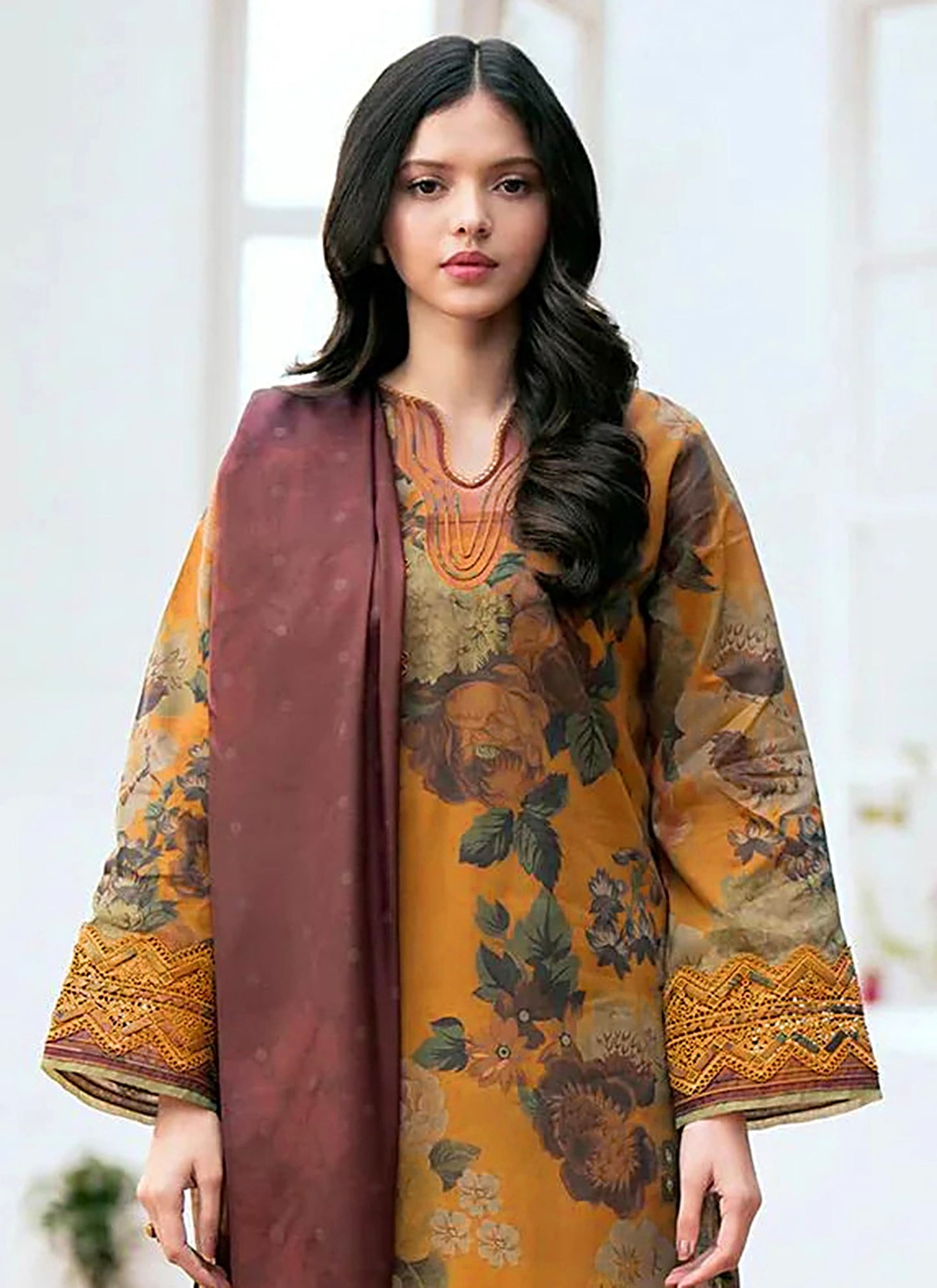 Digital Print Linen Allover 3 Piece