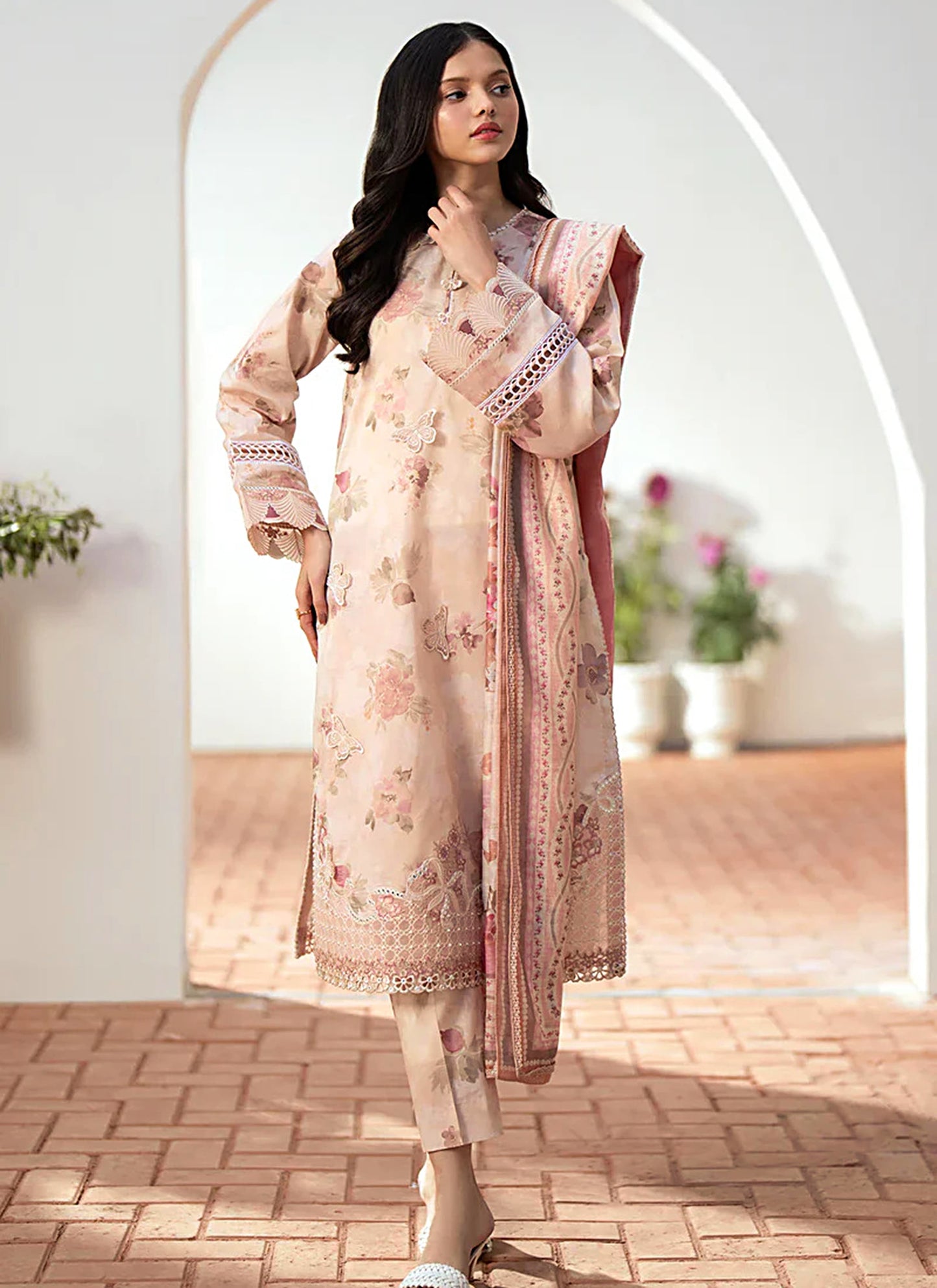 Digital Print Linen Allover 3 Piece