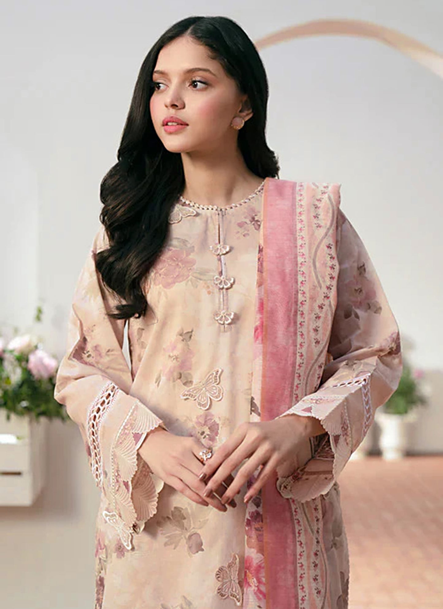 Digital Print Linen Allover 3 Piece