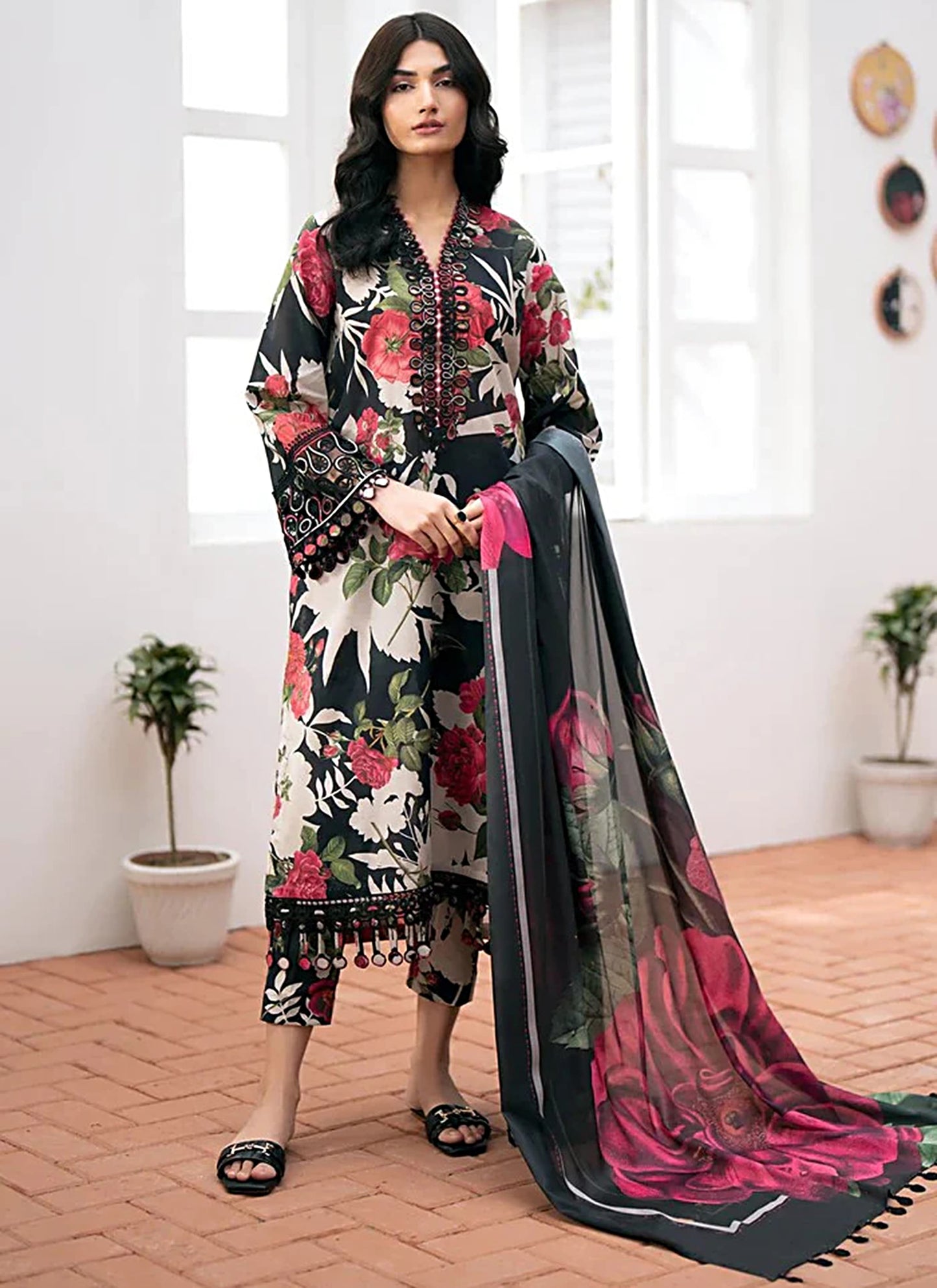 Digital Print Linen Allover 3 Piece