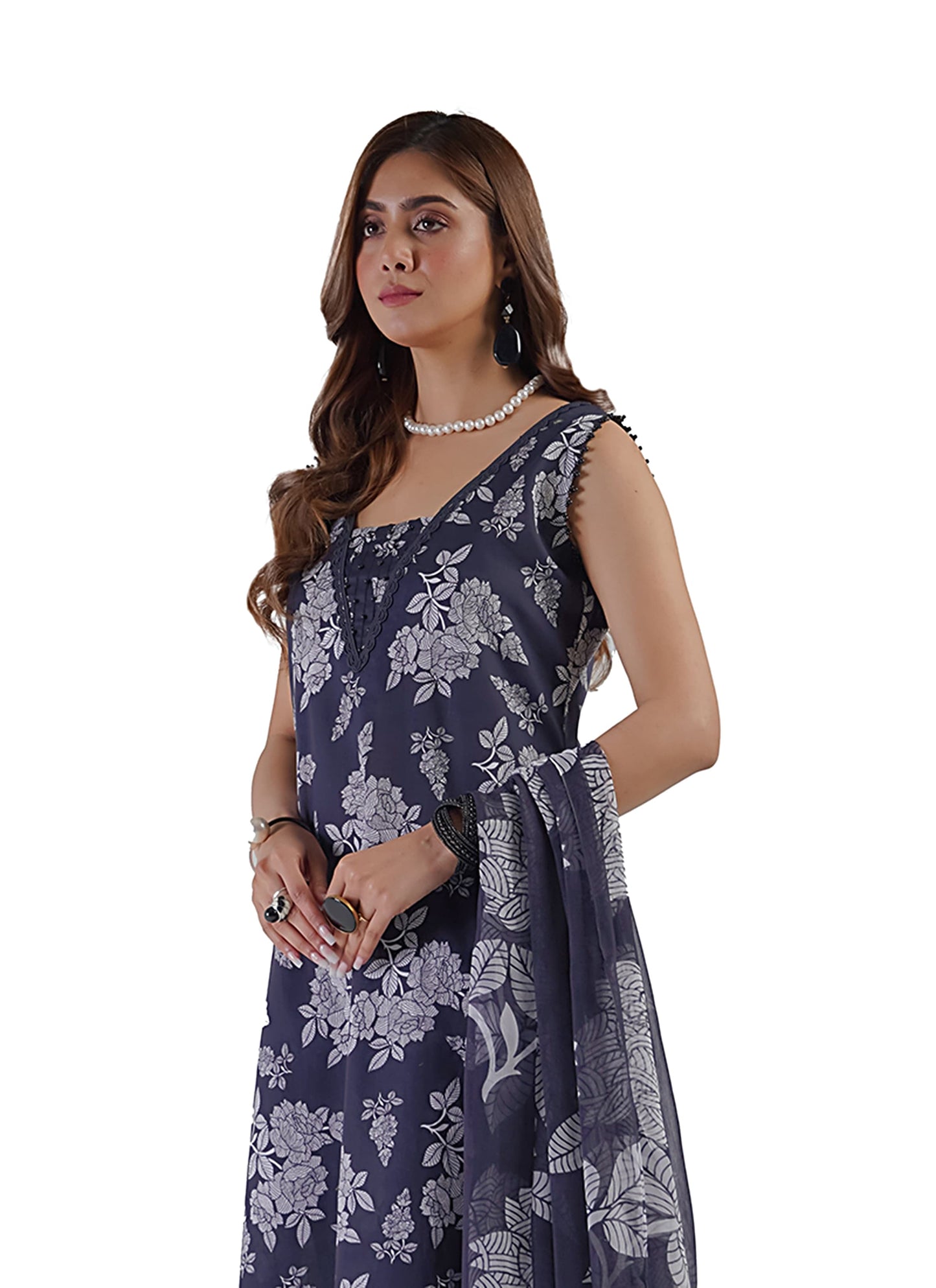 Digital Print Linen Allover 3 Piece
