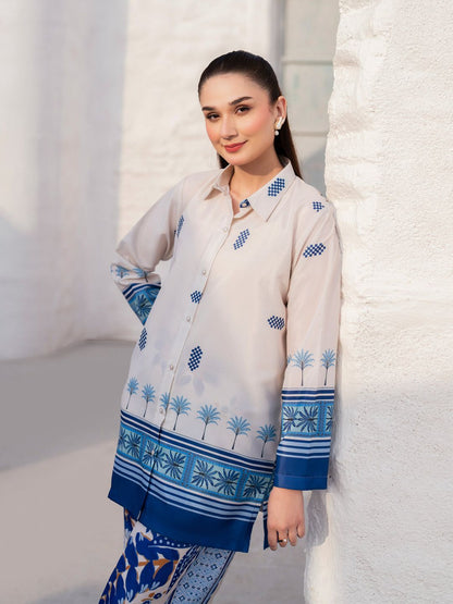 Digital Lawn 3-Piece Set – Bana Dora Prints with Voile Dupatta