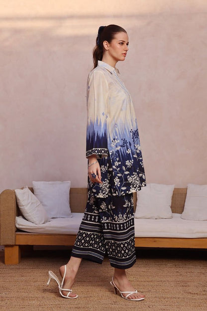 Digital Lawn 3-Piece Set – Bana Dora Prints with Voile Dupatta