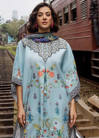 Digital Print Lawn 3-Piece Set – Bana Dora Voile Dupatta