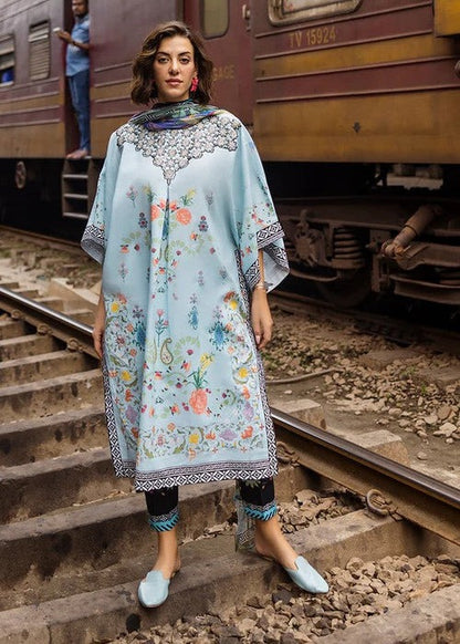 Digital Print Lawn 3-Piece Set – Bana Dora Voile Dupatta